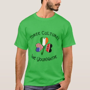 Kenia Irland USA Shamrock-Flagge Personalisiertes T-Shirt