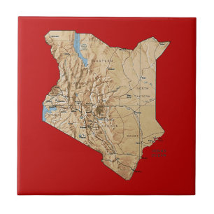 Kenia-Karten-Kachel Fliese