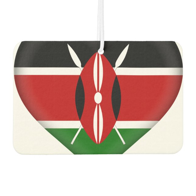 Kenia (Kenia) Flagge Autolufterfrischer (Vorderseite)