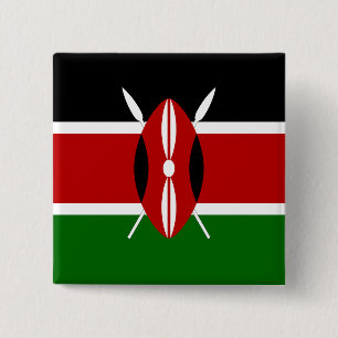 Kenia (Kenia) Flagge Button