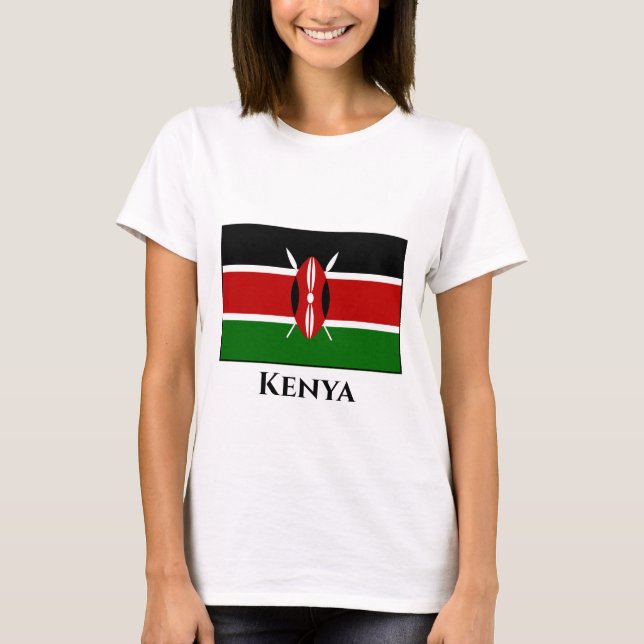 Kenia (Kenia) Flagge T-Shirt (Vorderseite)