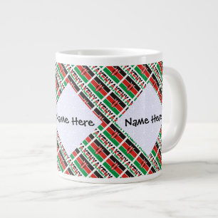 Kenia Kenianische Flagge Kacheln Personalisierter Jumbo-Tasse