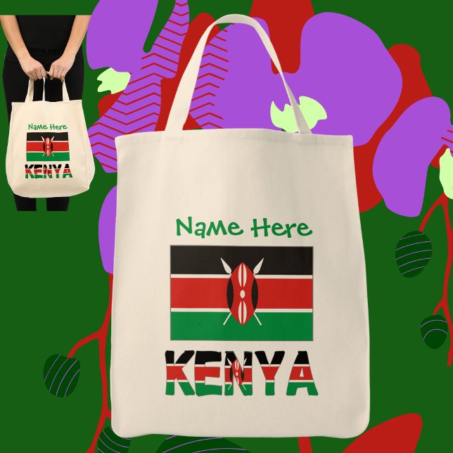 Kenia Kenyan Flag Green Personalisiert Tragetasche (Von Creator hochgeladen)