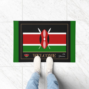 Kenia & Kenyan Flag House Matts/Sport Willkommen Fußmatte