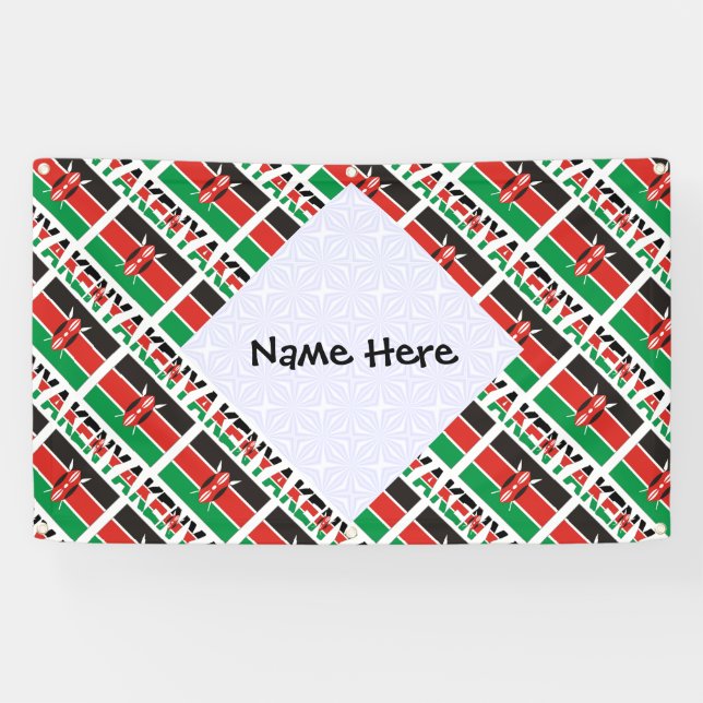 Kenia Kenyan Flag Personalisiert geteert Banner (Horizontal)