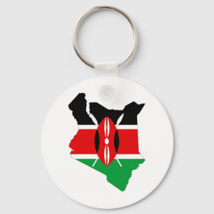Kenia-Landesflaggekarte Schlüsselanhänger