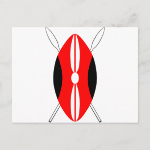 Kenia-Masai-Schild Postkarte