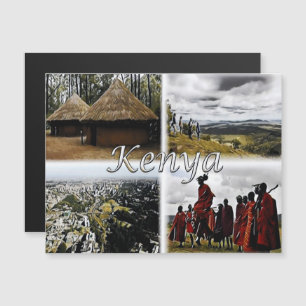 Kenia - Mosaik - Magnetkarte
