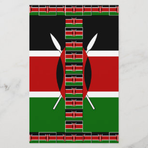 Kenia Nahtlose Miniaturflaggen-Rahmen Kunst Briefpapier
