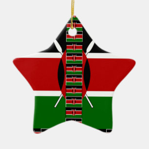 Kenia Nahtlose Miniaturflaggen-Rahmen Kunst Keramik Ornament