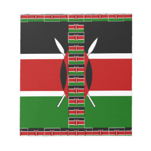 Kenia Nahtlose Miniaturflaggen-Rahmen Kunst Notizblock