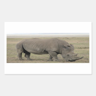 Kenia-Nashorn Rechteckiger Aufkleber