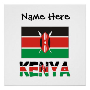 Kenia Personalisierte Kenia-Flagge Poster