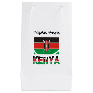 Kenia Personalisierter Name der kenianischen Flagg Kleine Geschenktüte