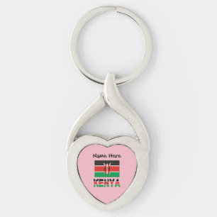 Kenia Personalisierter Name der kenianischen Flagg Schlüsselanhänger