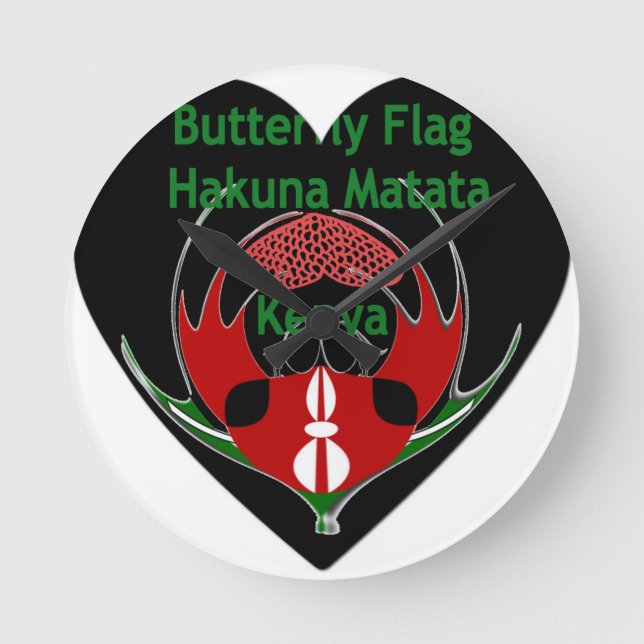 Kenia Runde Wanduhr (Vorderseite)