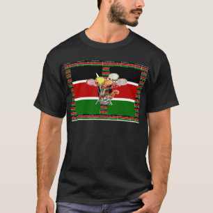 Kenia Schwarz Red Green National Flag Farbe Geburt T-Shirt