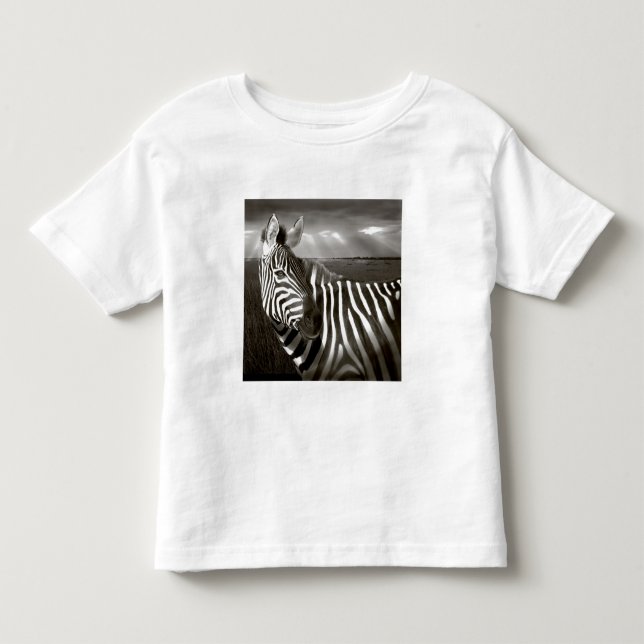 Kenia. Schwarz & Weiß von Zebra und schlicht. Kleinkind T-shirt (Vorderseite)