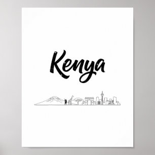 Kenia Skyline Reise Urlaub Outfits Poster