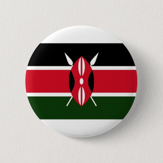Kenia-Staatsflagge Button (Vorderseite)