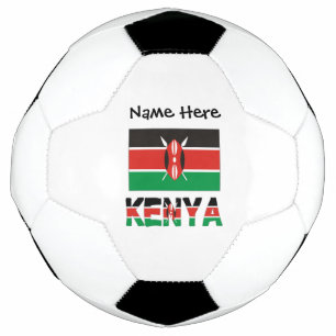 Kenia und Kenianische Flagge mit Ihrem Namen Fußba Fußball