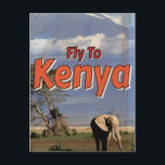 Kenia Vintager Urlaub Poster Postkarte<br><div class="desc">Kenia Vintagen Urlaub Poster - Classic Kenya Urlaub Poster.</div>