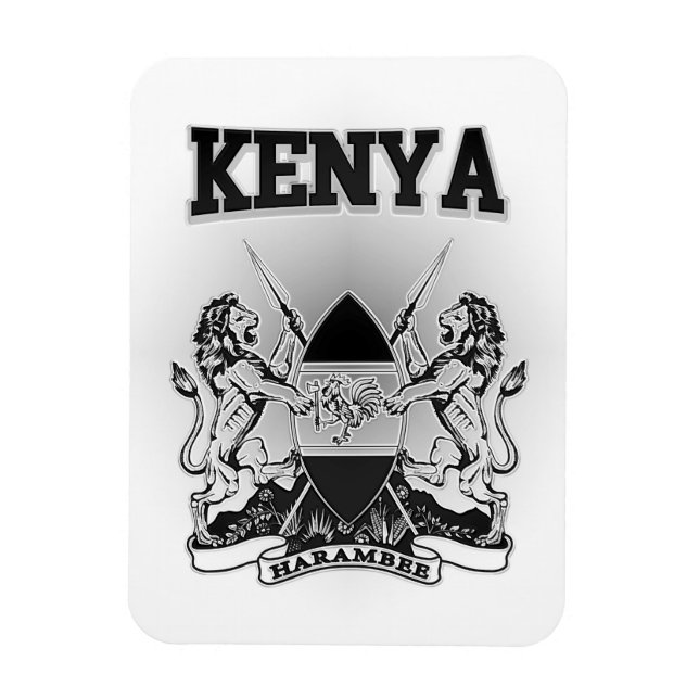 Kenia-Wappen Magnet (Vertikal)