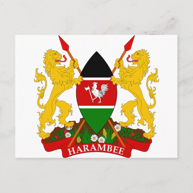 Kenia-Wappen Postkarte (Vorderseite)