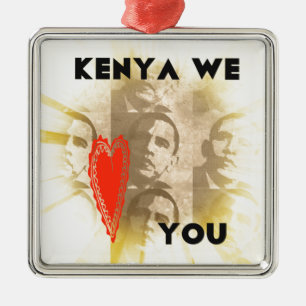 Kenia Wir lieben dich Liebenswerte Perspektive Art Ornament Aus Metall