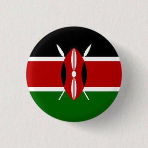 Kenianische Flagge, Flagge Kenias Button