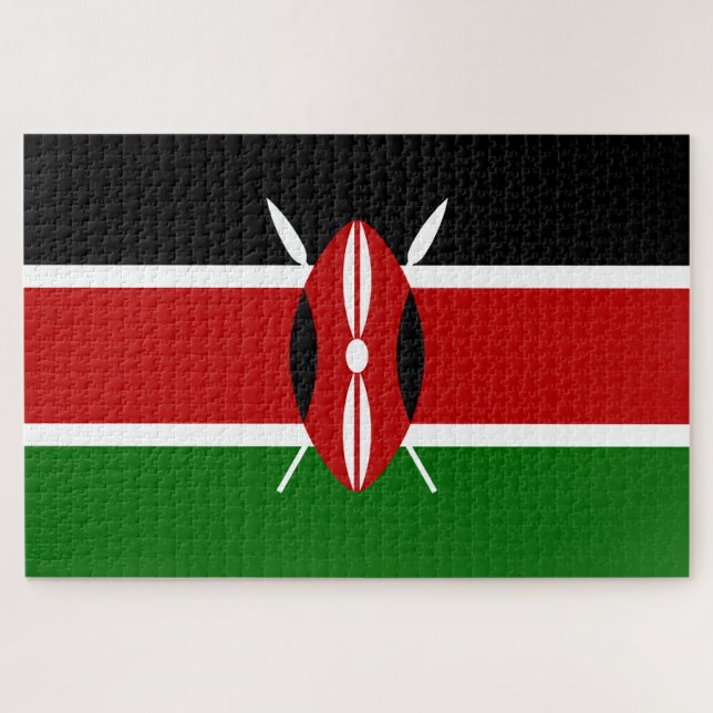 Kenianische Flagge (Kenia) (Horizontal)