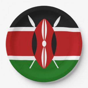 Kenianische Flagge (Kenia) Pappteller