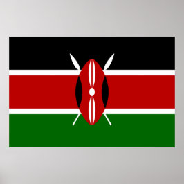 Kenianische Flagge (Kenia) Poster
