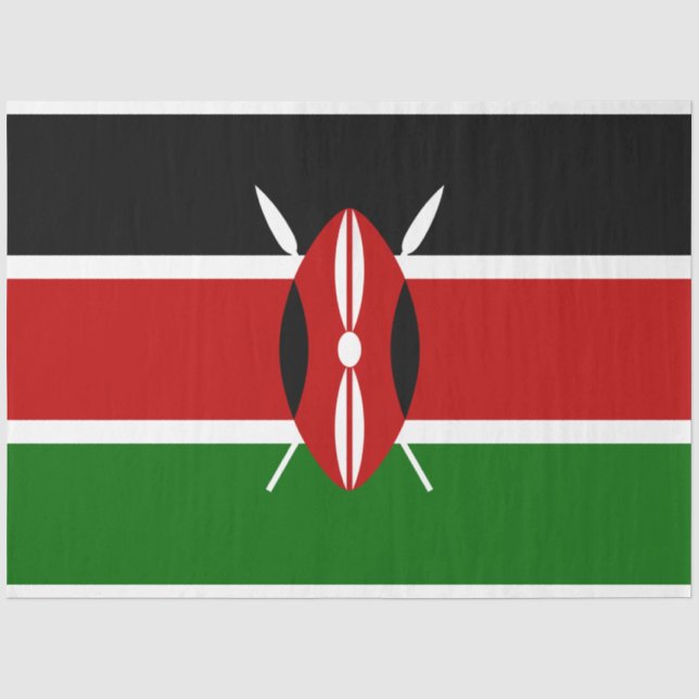 Kenianische Flagge (Kenia) Seidenpapier (Vorderseite)