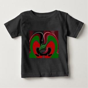 Kenianische Flagge wirbeln: Eine moderne Kunst Baby T-shirt