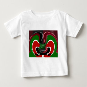 Kenianische Flagge wirbeln: Eine moderne Kunst Baby T-shirt