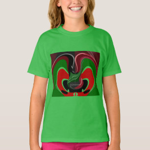 Kenianische Flagge wirbeln: Eine moderne Kunst T-Shirt