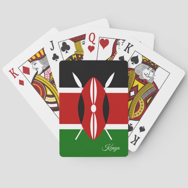 Kenianische Flaggenspiele, Kenia Spielkarten (Rückseite)
