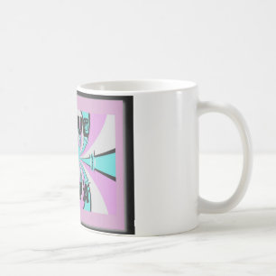 Kenianische Herzenskunst: Ich liebe Kenia Lila Cya Kaffeetasse