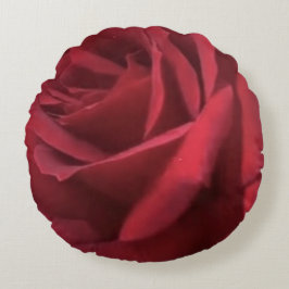 kenianische Rote Rose Rundes Kissen