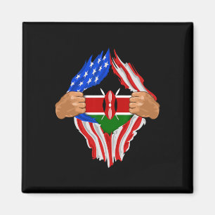 Kenianisches Blut in mir Kenia-Flagge Geschenk  Magnet