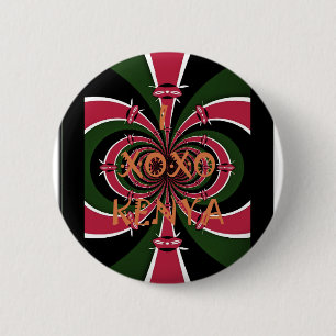 Kenianisches Reise-Geschenk – Hugs & Kisses Design Button