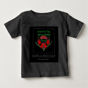 Kenianisches Schilddesign: Schmetterlingsflagge. Baby T-shirt