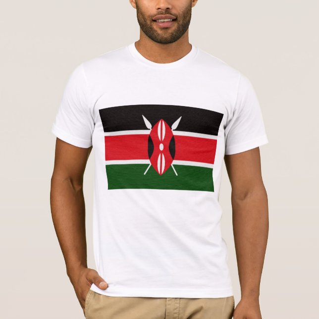 Kenias Flagge T-Shirt (Vorderseite)