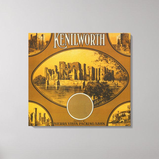Kenilworth Orange LabelRiverside, CA Leinwanddruck (Vorderseite)