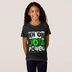 Kenne deine Macht Mädchen Motivationsgrafik T-Shirt
