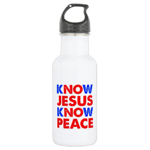 Kenne Jesus Kenne Frieden Christlich Edelstahlflasche