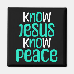 Kenne Jesus Kenne Frieden Christlicher Glaube Reli Magnet