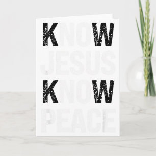 Kenne Jesus Kenne Frieden Glaube Christlich  Karte