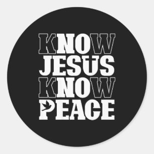 Kenne Jesus Kenne Frieden Religion Gott Kirche Chr Runder Aufkleber